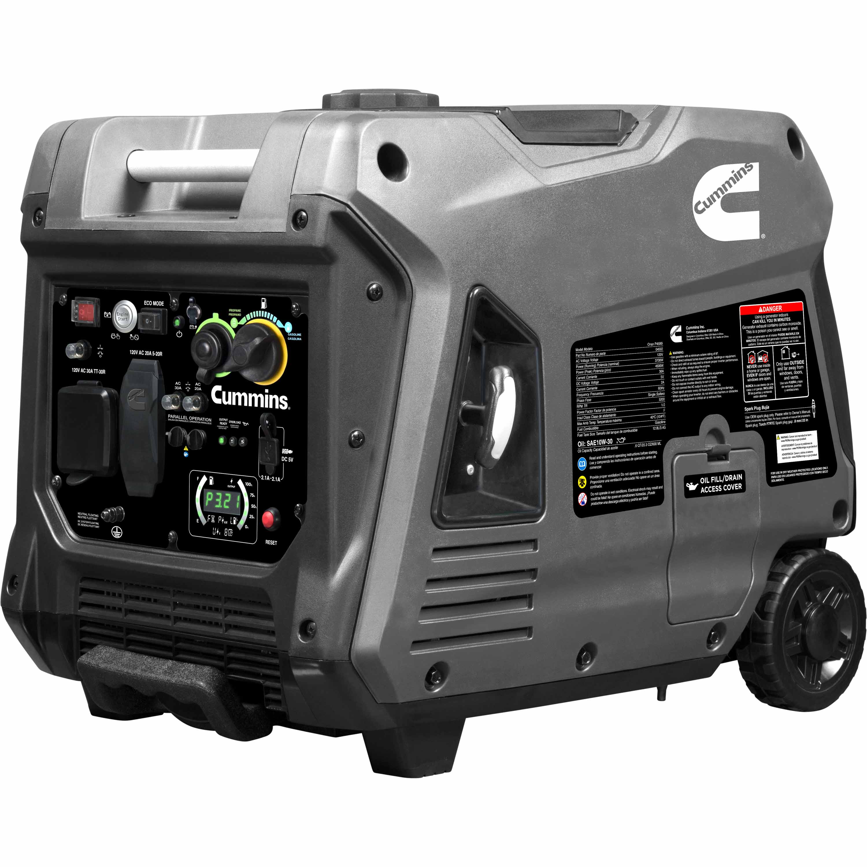 Onan P4500iDF DualFuel Inverter Generator A068H732 Shop Cummins