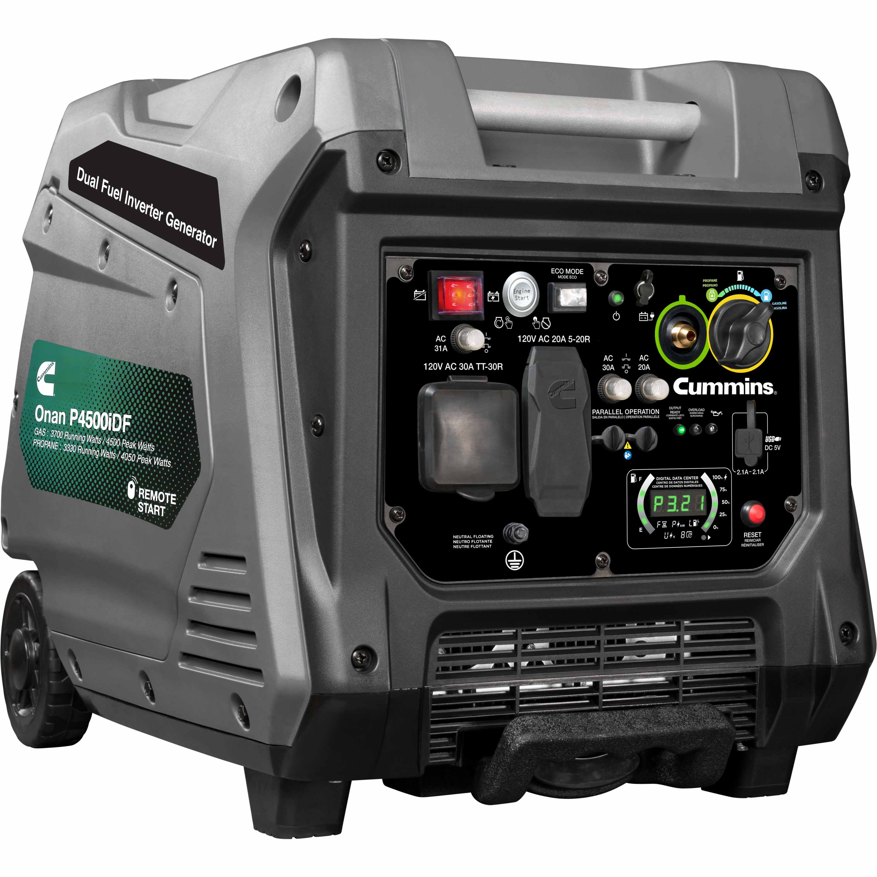 Onan P4500iDF Dual-Fuel Inverter Generator - EPA+CARB