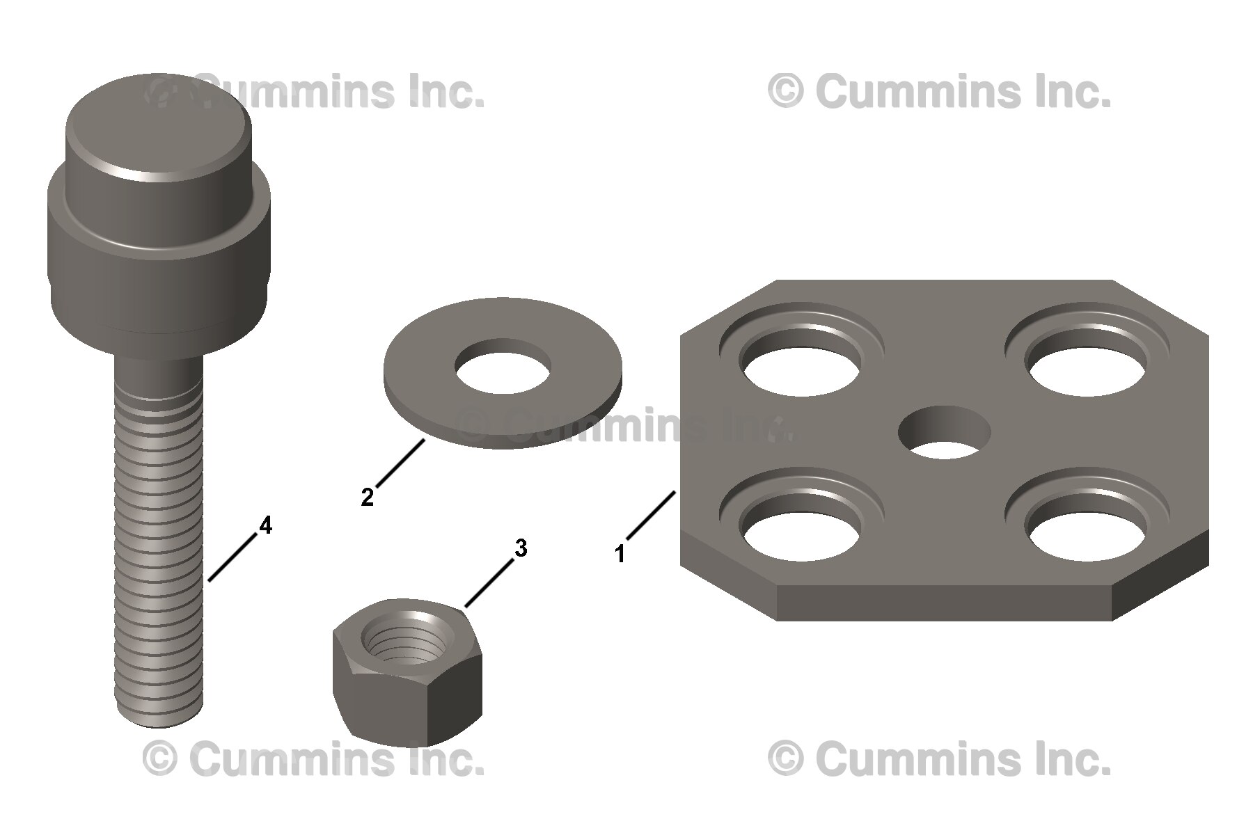 Cummins Four Valve Spring Compressor Kit for ISX, Signature, ISX15 ...