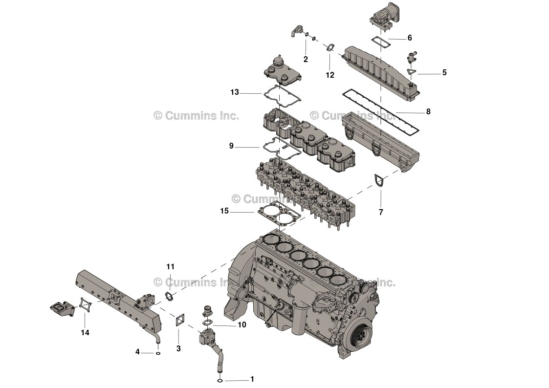 Cummins Upper Engine Gasket Set - 4024945 - Shop Cummins