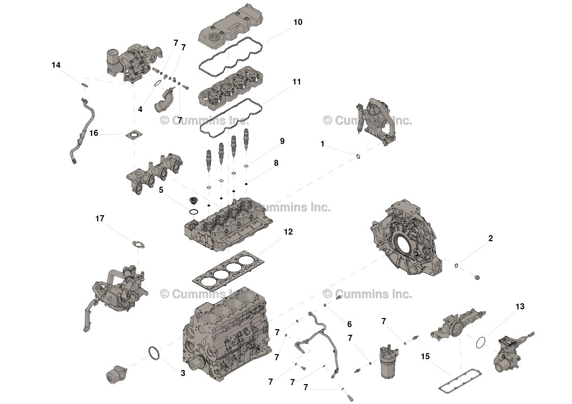 Cummins Upper Engine Gasket Kit - 4376136 - Shop Cummins