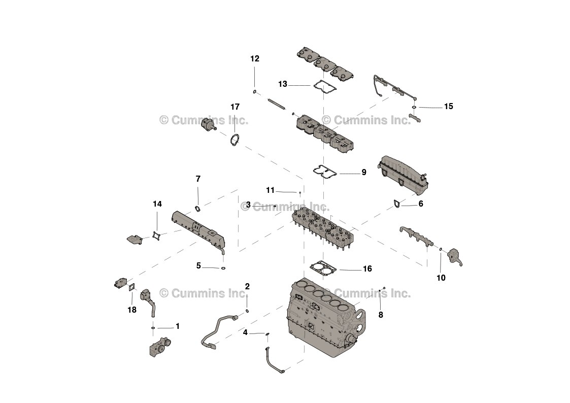Cummins Upper Engine Gasket Set - 4024918 - Shop Cummins