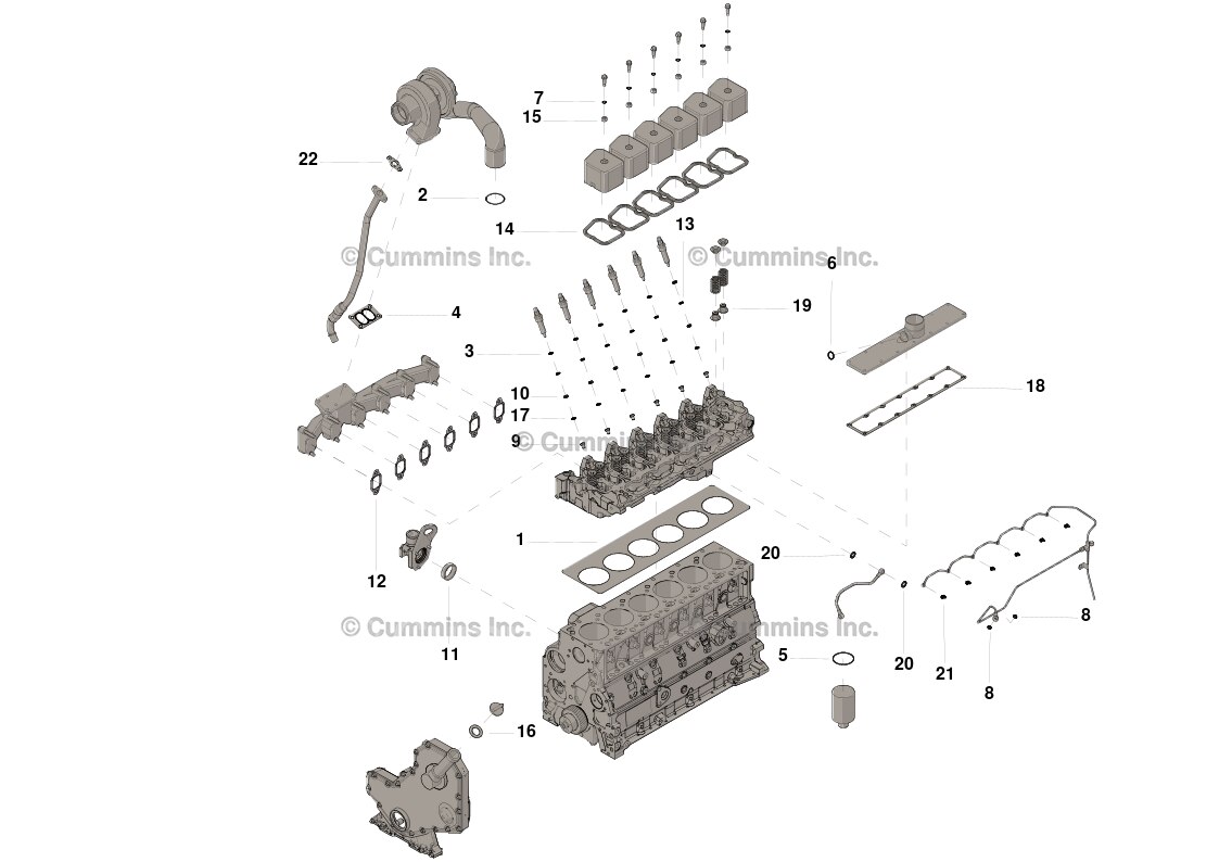 Cummins Upper Engine Gasket Set - 4089649 - Shop Cummins