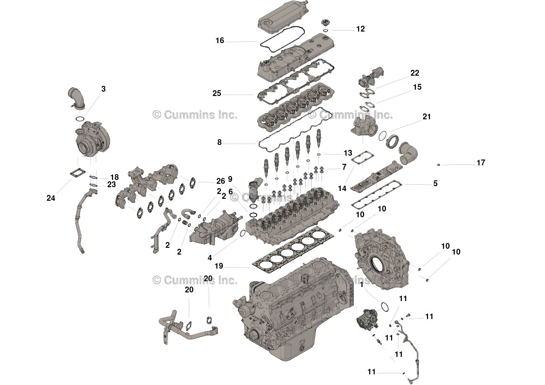 Cummins Upper Engine Gasket Kit - 4376090 - Shop Cummins