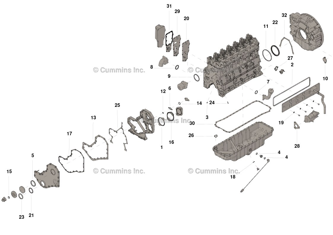 Cummins Lower Engine Gasket Kit - 3802376 - Shop Cummins