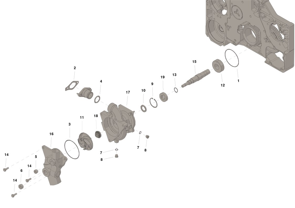 Cummins Water Pump Kit - 4955707 - Shop Cummins