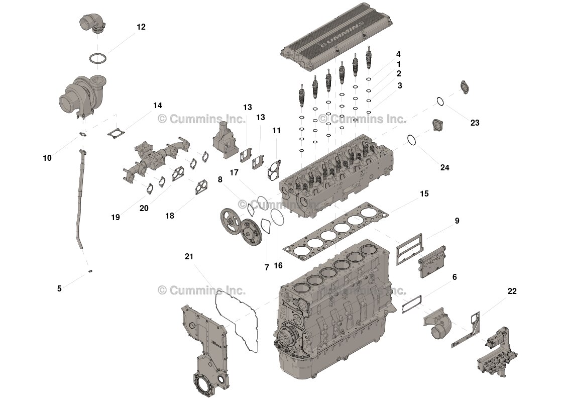 Cummins Cylinder Head Gasket Kit - 4352144 - Shop Cummins