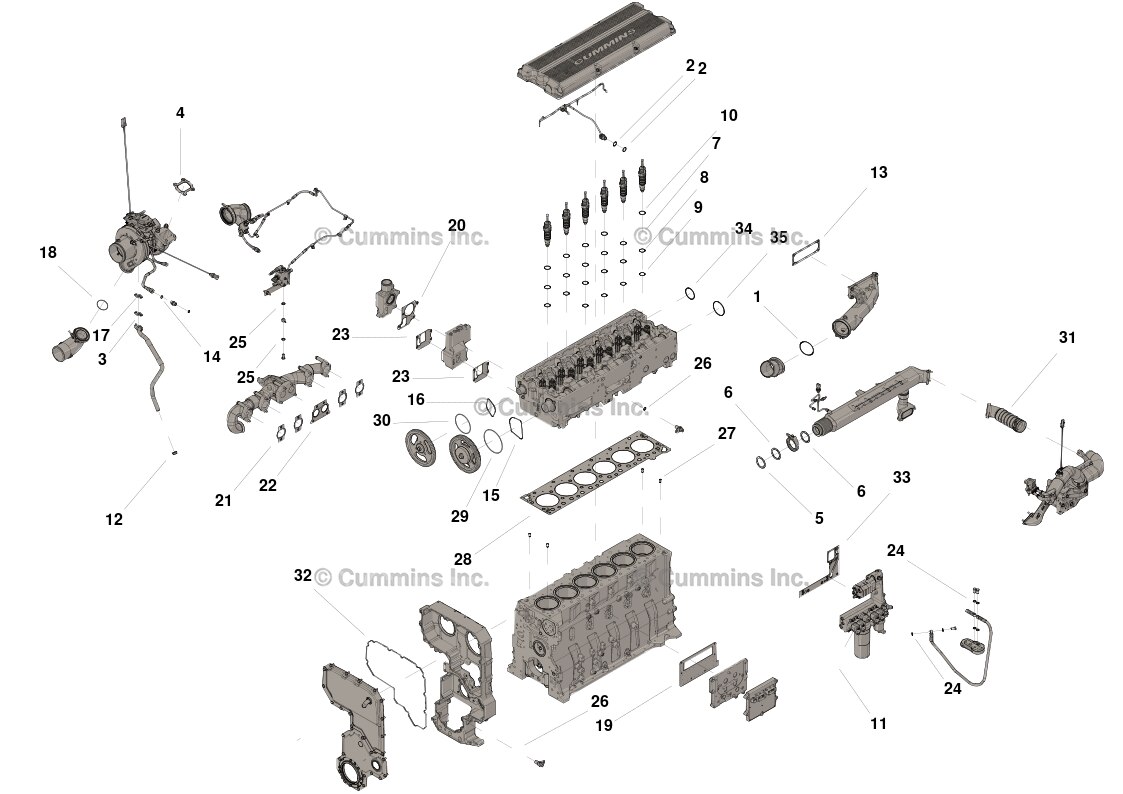 Cummins Cylinder Head Gasket Kit - 4352145 - Shop Cummins