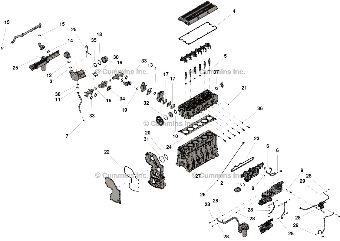 Cummins Upper Engine Gasket Kit - 4376339 - Shop Cummins
