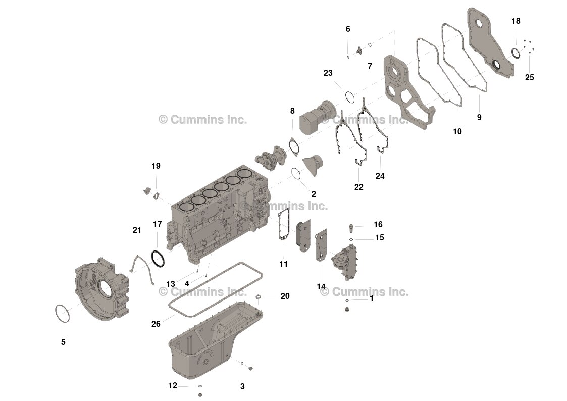 Cummins Lower Engine Gasket Kit - 3800558 - Shop Cummins